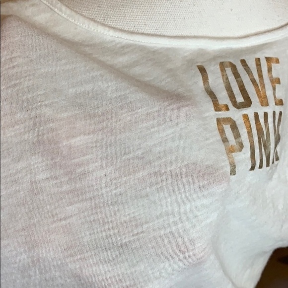 VS pink gimme the gold front knot top - Picture 4 of 5